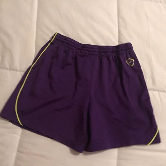 Nike Dri-Fit Shorts Purple/ Neon Green - Picture 5 of 7